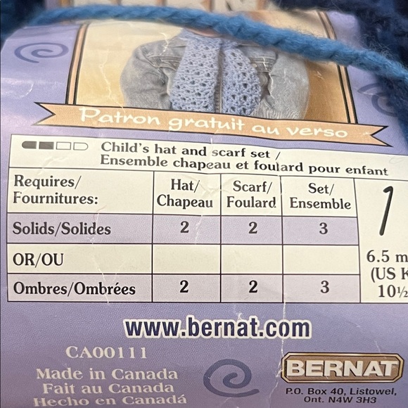 Bernat Softee Chunky Yarn in Denim Ombré, 6 Skeins - Picture 3 of 4